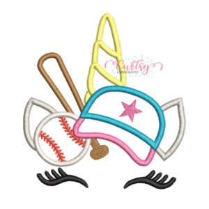Baseball Unicorn Applique
