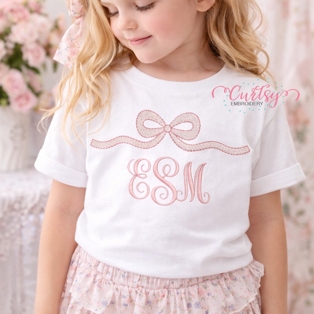 Bow Topper Embroidery Design _ Logo 2