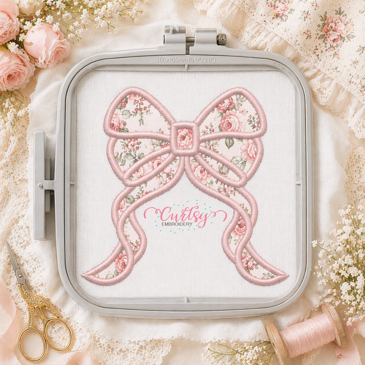 Coquette Bow Applique Design _ Logo 3
