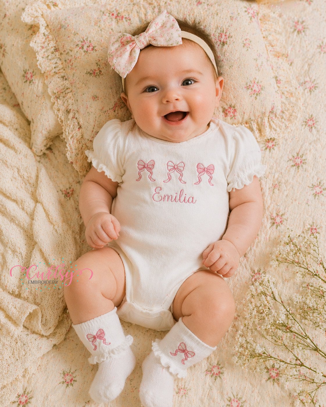 Coquette Bow Mini Embroidery Designs _ Logo 3