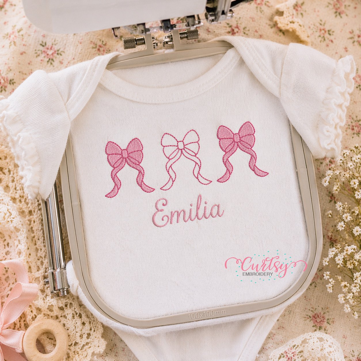 Coquette Bow Mini Embroidery Designs _ Logo 4