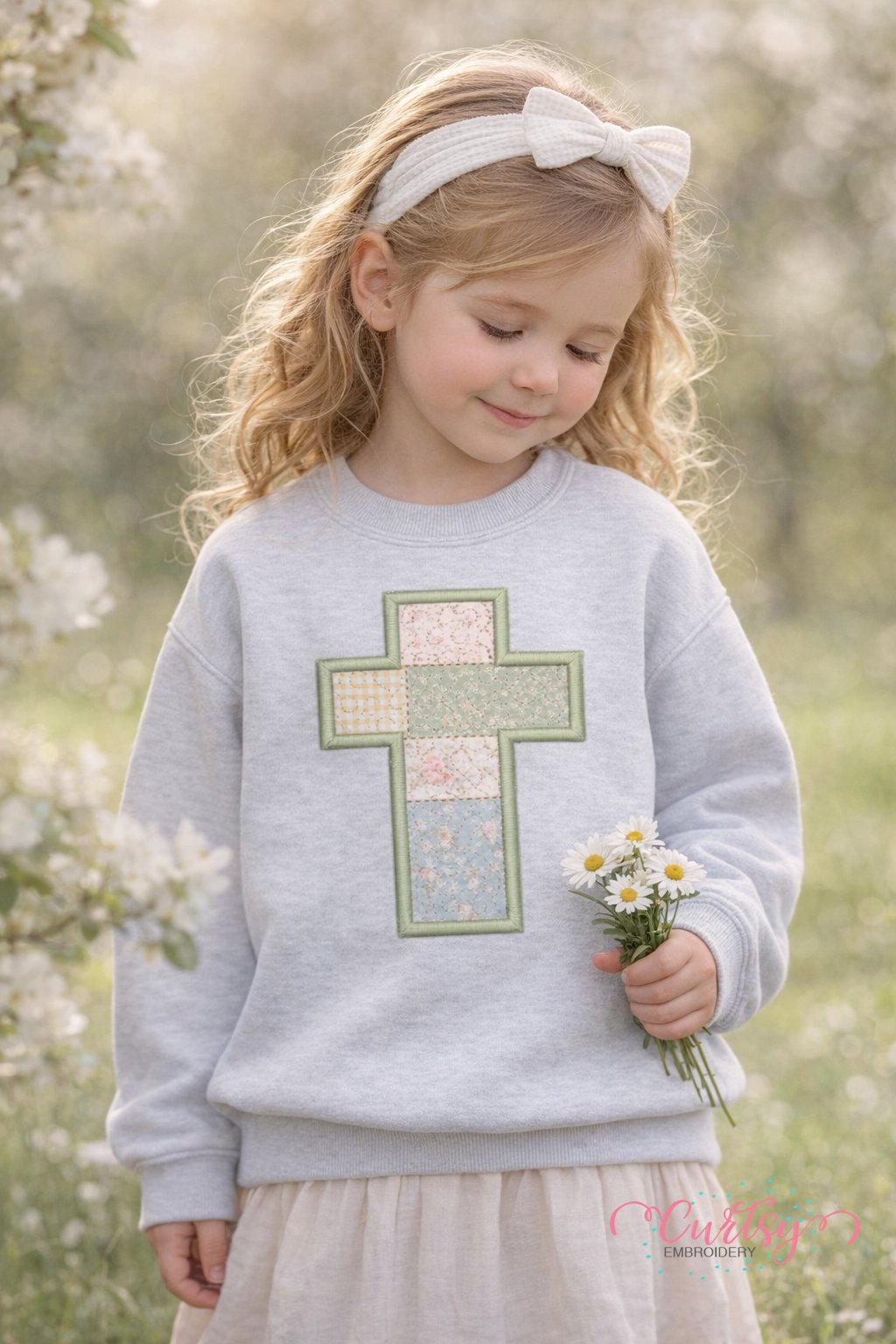 Cross Quilted Applique Design _ Logo 2