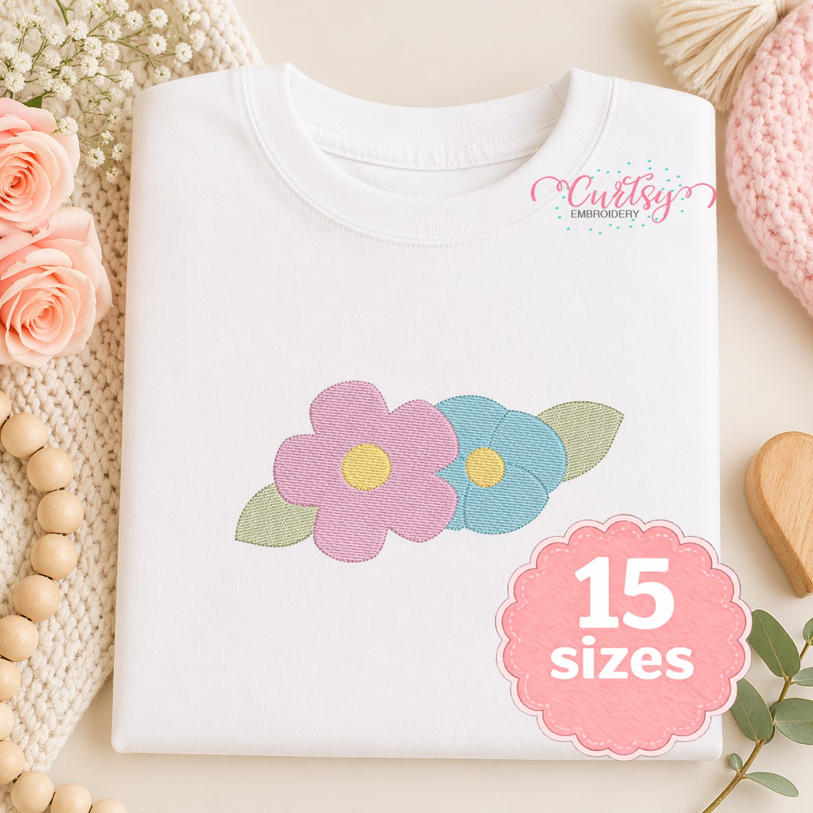 Flowers Quick Stitch Embroidery Design _ Etsy 2000