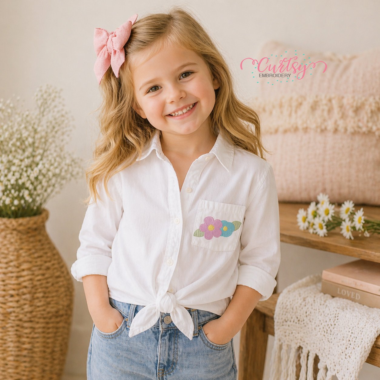 Flowers Quick Stitch Embroidery Design _ Logo 2