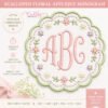 Scalloped Floral Frame Applique Design _ Logo 1