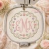 Scalloped Floral Frame Applique Design _ Logo 3