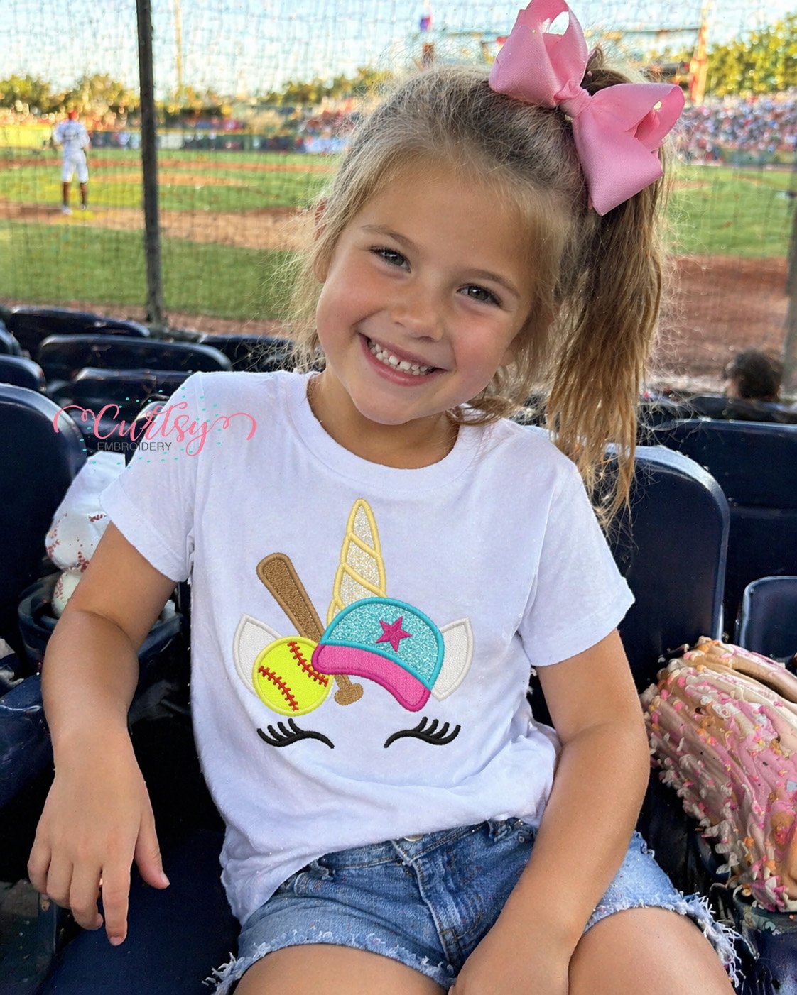 Softball Unicorn Applique _ Logo 2