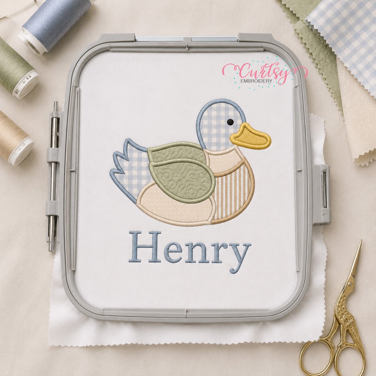 Boy Duck Applique Design _ Logo 3 Boy Duck Applique Design _ Logo 3