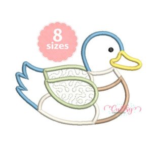 Boy Duck Applique Design