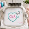 CNA Heart Stethoscope Embroidery Design _ Logo 3
