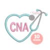 CNA Heart Stethoscope Embroidery Design _ Website