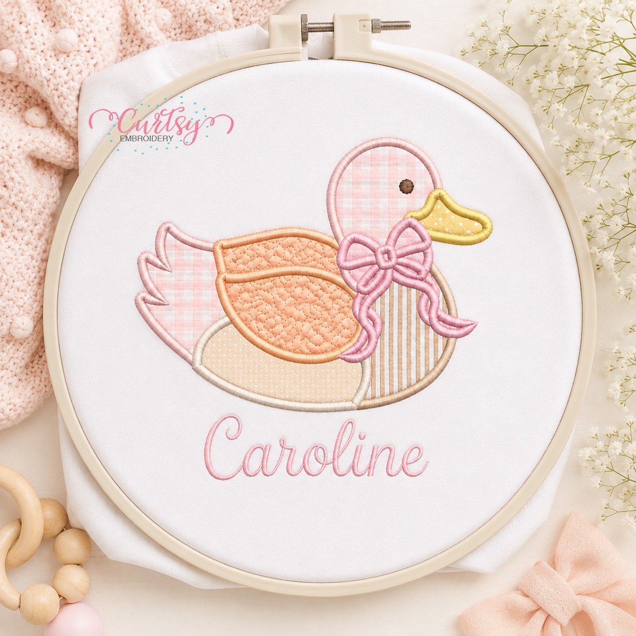 Girl Duck Applique Design _ Logo 3 Girl Duck Applique Design _ Logo 3