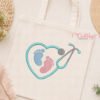 Heart Stethoscope Baby Feet Embroidery Design _ Logo 1 Heart Stethoscope Baby Feet Embroidery Design _ Logo 1