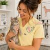 Heart Stethoscope Paws Embroidery Design _ Logo 2