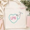 LPN Heart Stethoscope Embroidery Design _ Logo 1