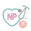 NP Stethoscope Heart Embroidery Design _ Website