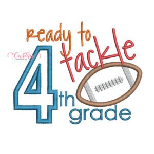 Tackle 4th Grade Applique Design