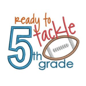 Tackle 5th Grade Applique Design