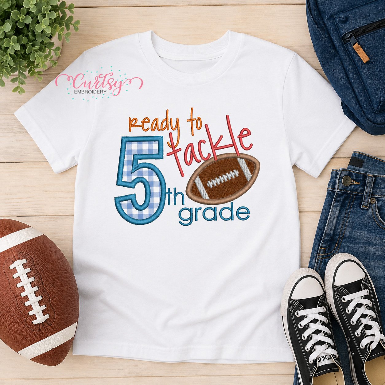Ready To Tackle 5th Grade Applique Design _ Logo 1 Ready To Tackle 5th Grade Applique Design _ Logo 1