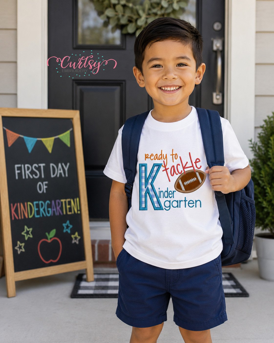 Ready To Tackle Kindergarten Applique Design _ Logo 2