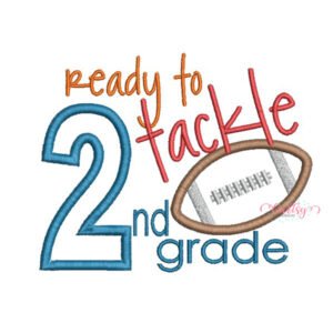 Tackle 2nd Grade Applique Design