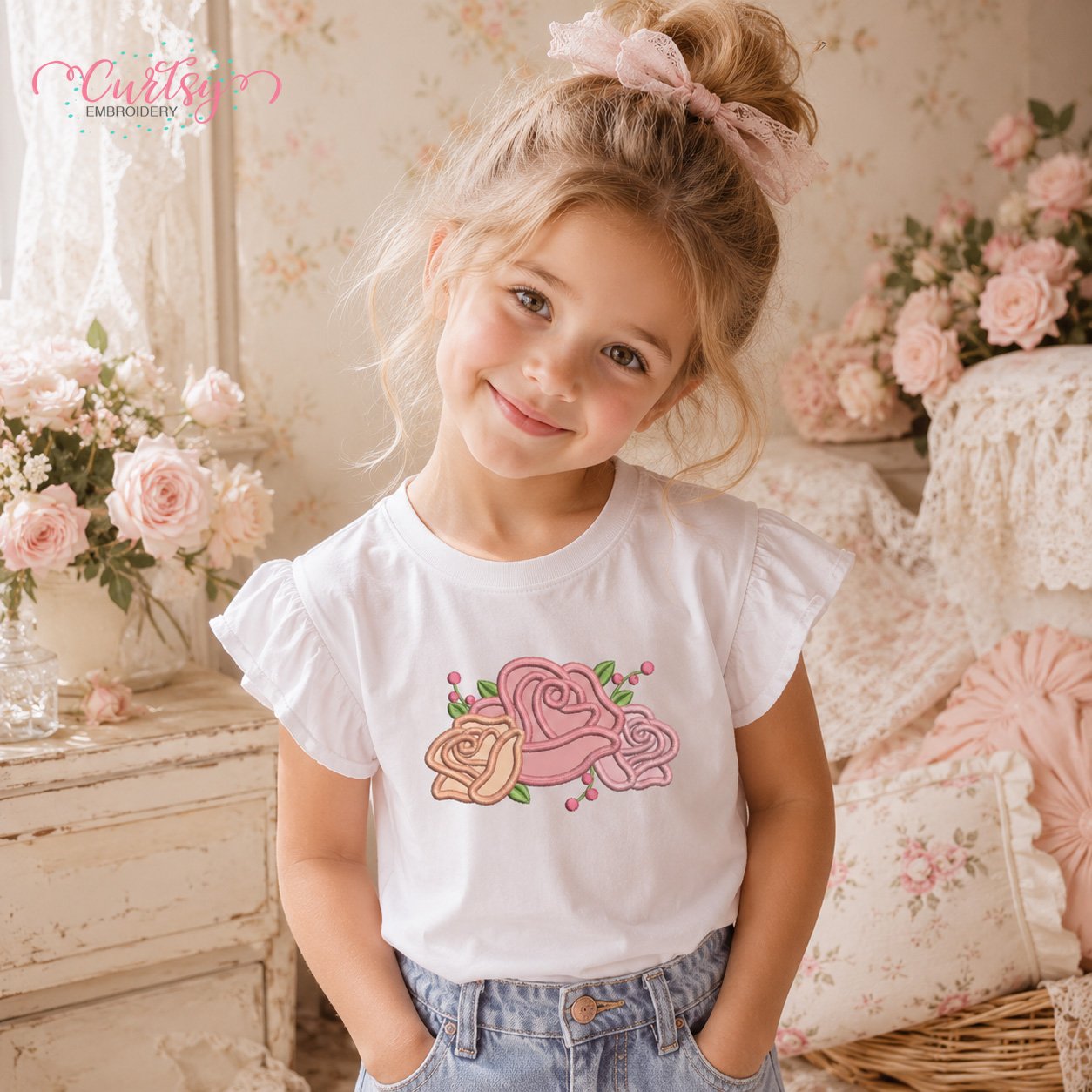 Roses Applique Design _ Logo 2