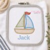 Sailboat Applique Design _ Logo 3 Sailboat Applique Design _ Logo 3