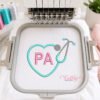Stethoscope Heart PA Embroidery Design _ Logo 3