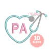 Stethoscope Heart PA Embroidery Design _ Website