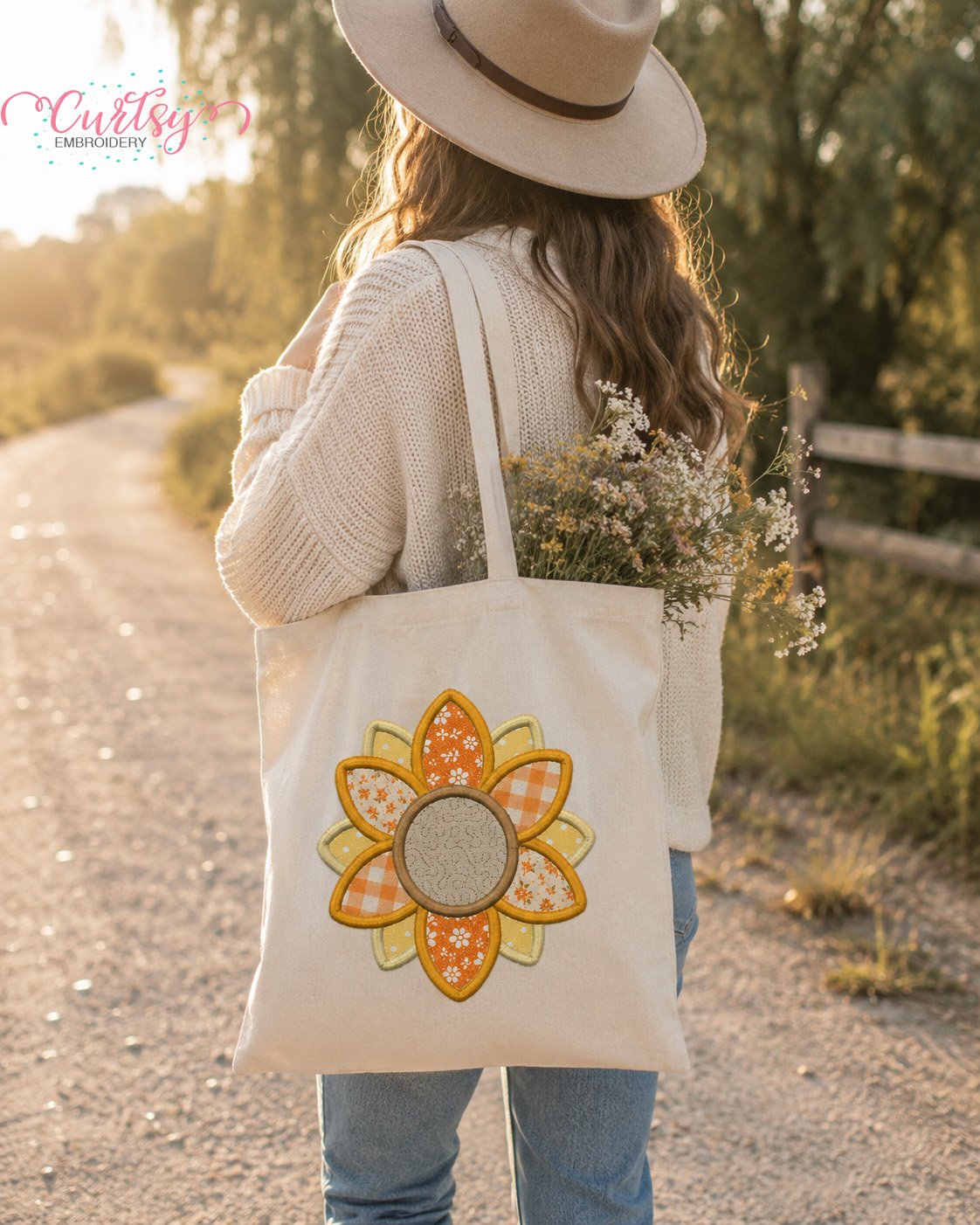 Sunflower Applique Design _ Logo 2 Sunflower Applique Design _ Logo 2