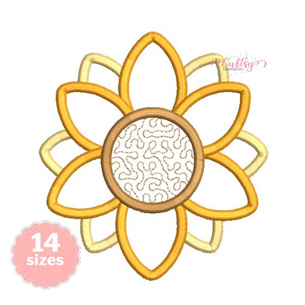 Sunflower Applique Design _ Website Sunflower Applique Design _ Website