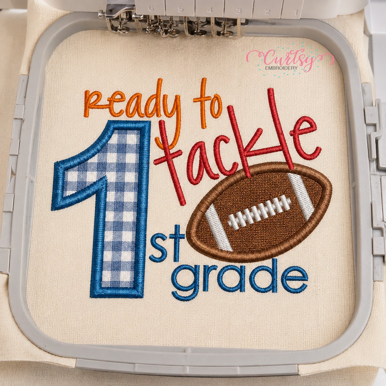Tackle 1st Grade Embroidery Design _ Logo 3