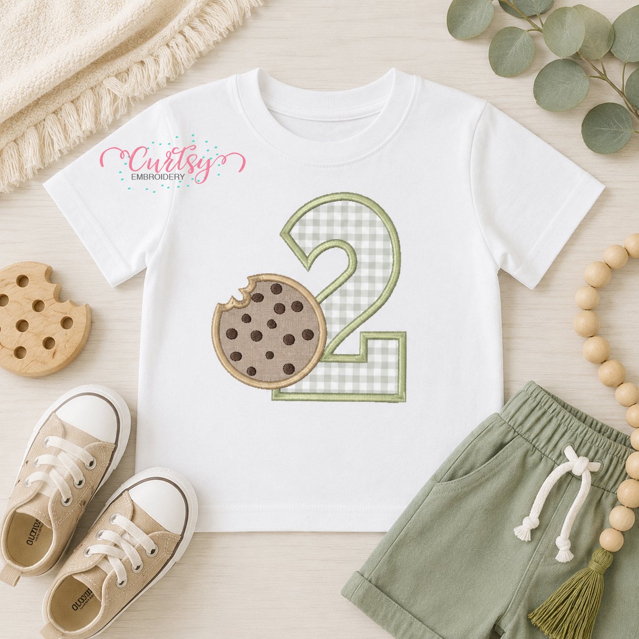 2nd Birthday Cookie Applique Design _ Logo 1