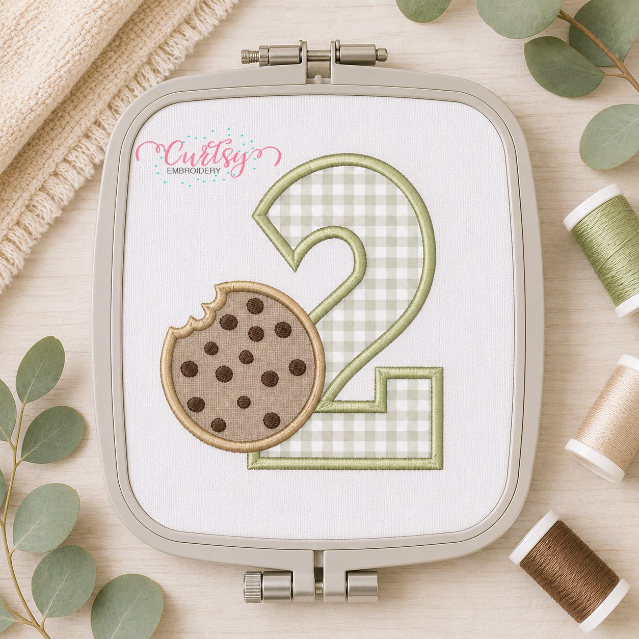 2nd Birthday Cookie Applique Design _ Logo 3