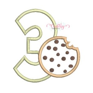 3rd Birthday Cookie Applique