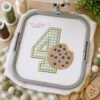 4th Birthday Cookie Applique Design _ Logo 3