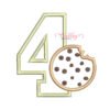 4th Birthday Cookie Applique Design _ Website