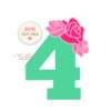 4th Birthday Roses SVG File _ Website 4th Birthday Roses SVG File _ Website