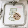 5th Birthday Cookie Applique Design _ Logo 3
