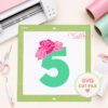 5th Birthday Roses SVG File _ Logo 2