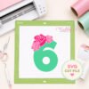 6th Birthday Roses SVG File _ Logo 2 6th Birthday Roses SVG File _ Logo 2