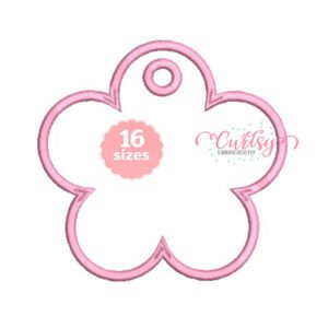 Flower Applique Tag Design