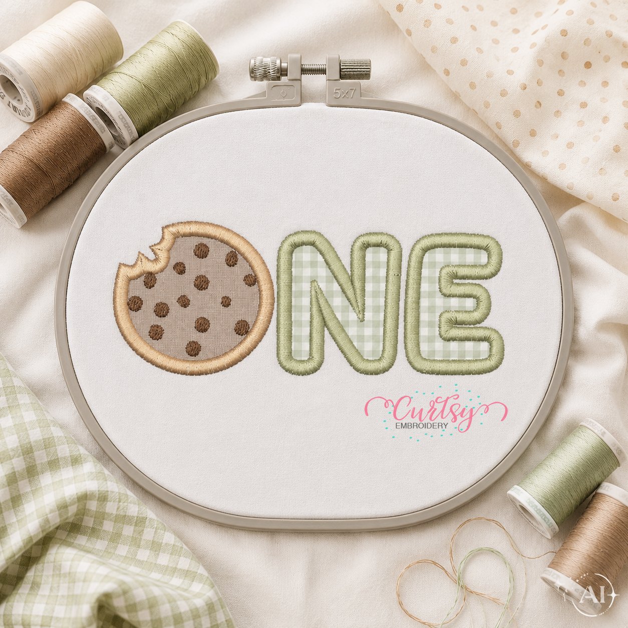ONE Cookie Applique Design _ Logo 3