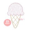 Quilted Ice Cream Cone Applique Design _ Website