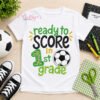 Ready to Score in 1st Grade Soccer Applique Design _ Logo 1