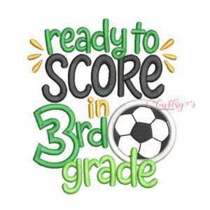 Score in 3rd Grade Soccer Applique