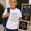 Roaring Into 1st Grade Applique Design _ Logo 2