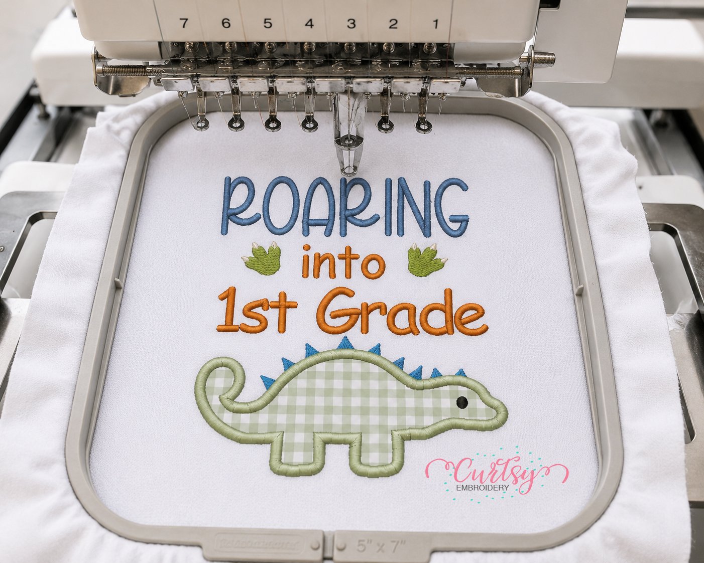 Roaring Into 1st Grade Applique Design _ Logo 3 Roaring Into 1st Grade Applique Design _ Logo 3