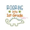 Roaring Into 1st Grade Applique Design _ Website
