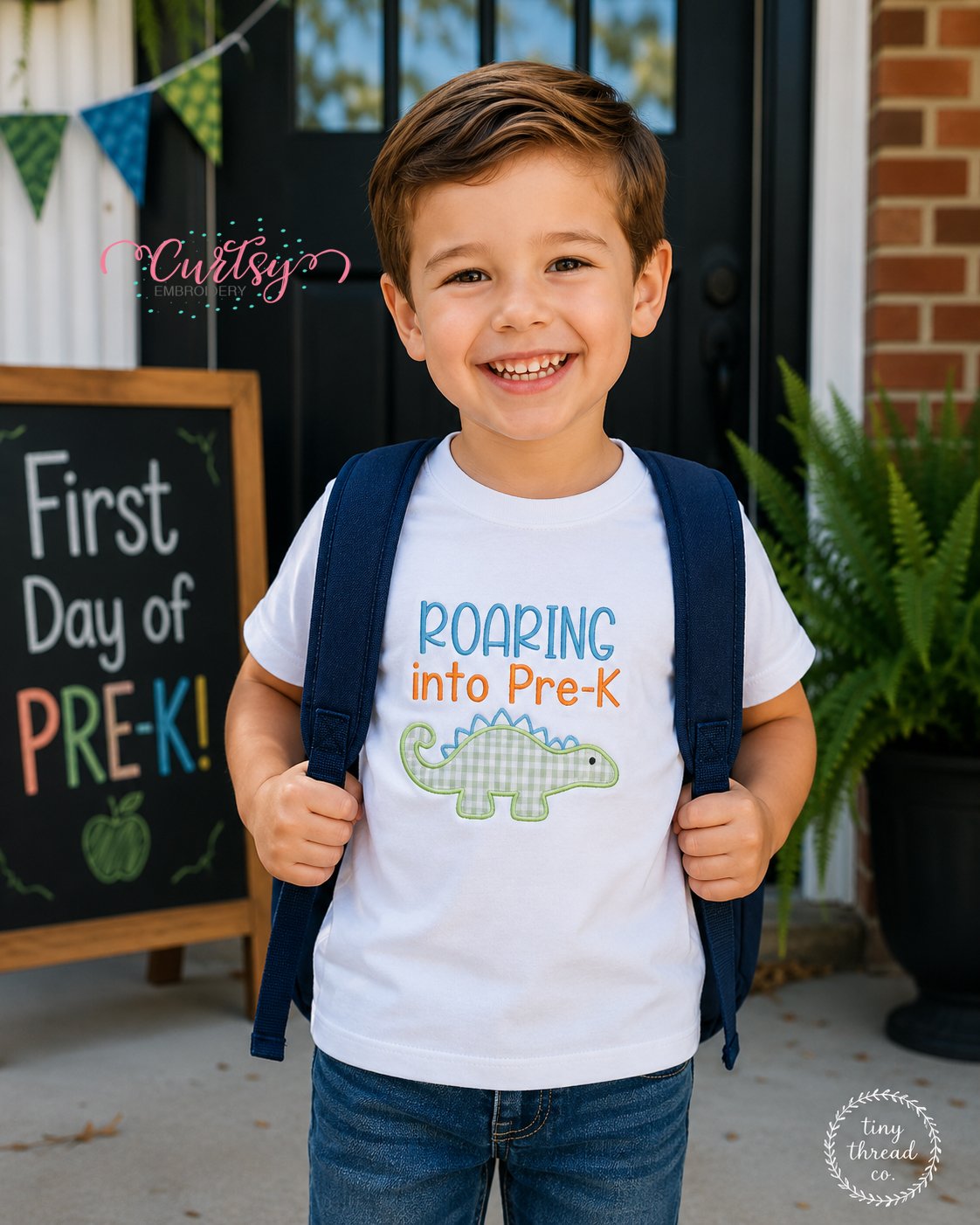 Roaring Into PreK Appliue Design _ Logo 2 Roaring Into PreK Appliue Design _ Logo 2